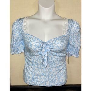 Crave Fame Blue Lace Detail - NWT - Size Large